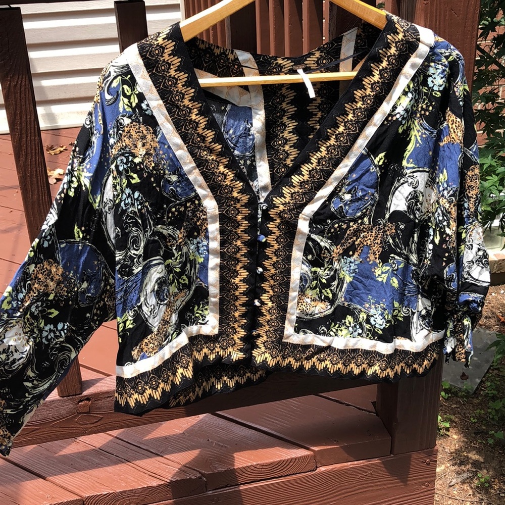Free people button shirt